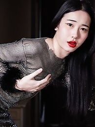 Pretty shemale femboy in sexy rabbit lingerie.