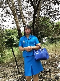 Enchanting shemale tart in her solo play