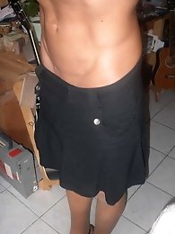 Tranny harlot with enormous titties