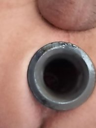 German amateur Soundgu gets her asshole gapped by a huge tunnel plug